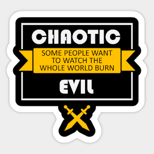 Chaotic Evil Alignment Sticker